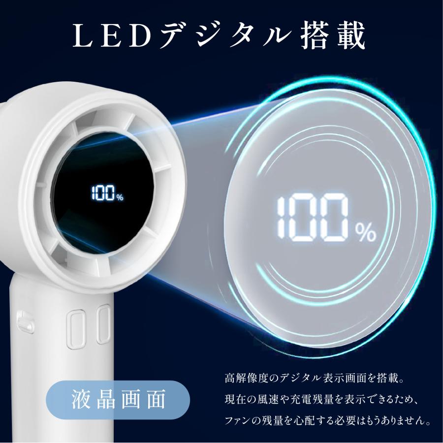 ハンディファン 真夏SALE 爆買 1-100段階風量調節 大風量 usb充電式