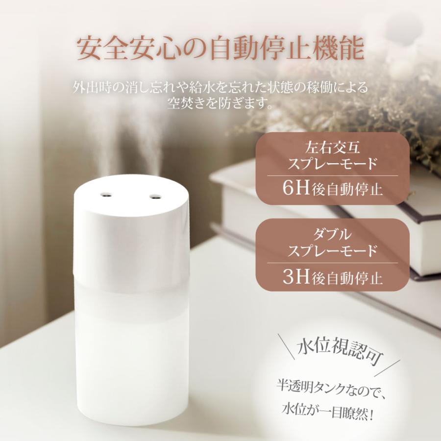 ダブルスプレー加湿器 XR-K138 加湿器 小型 卓上 ミニ加湿器 2吹出口 USB給電式 軽量 静音 270ml 乾燥
