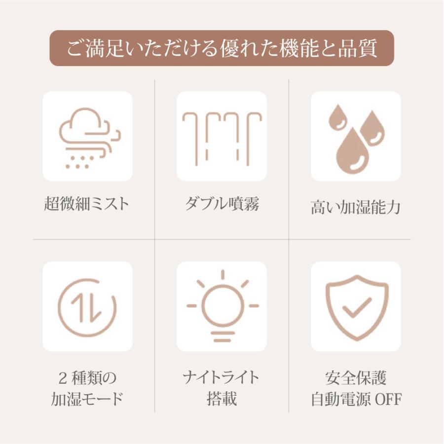 加湿器 小型 卓上 ミニ加湿器 2吹出口 USB給電式 軽量 静音 270ml 乾燥