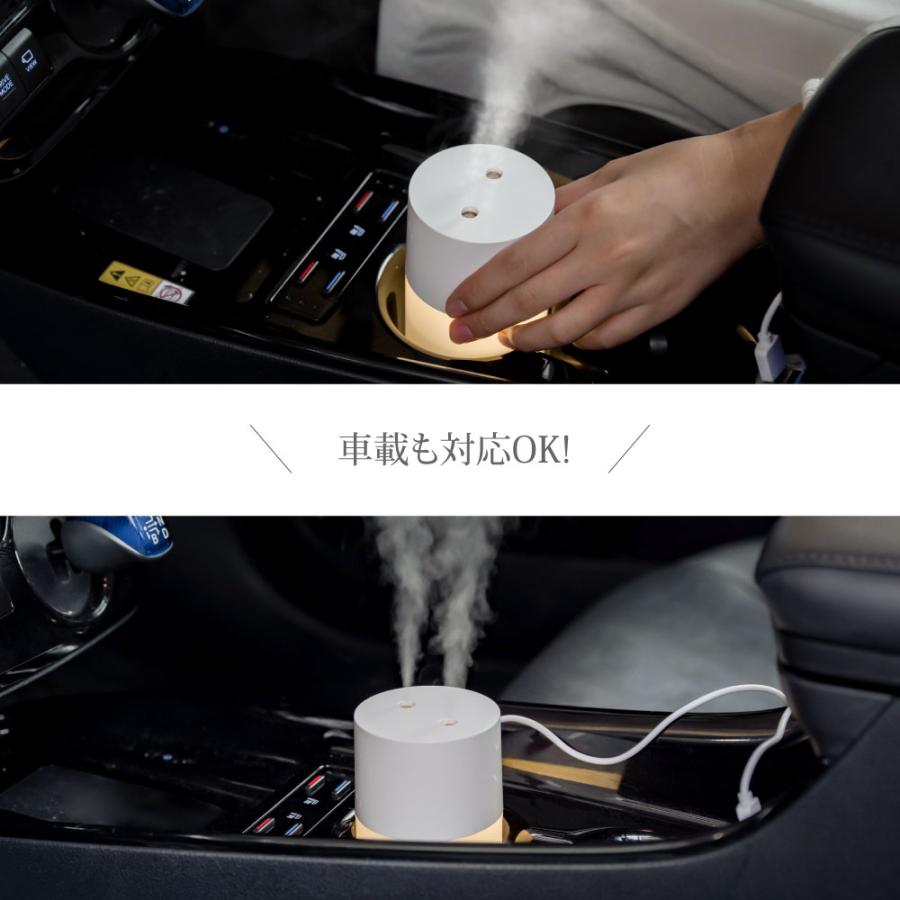 加湿器 小型 卓上 ミニ加湿器 2吹出口 USB給電式 軽量 静音 270ml 乾燥