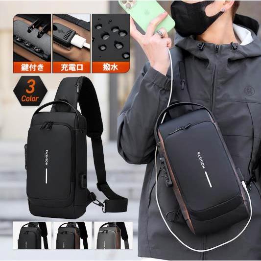 ボディバッグ メンズ 斜め掛け ショルダーバッグ ブラック 軽量