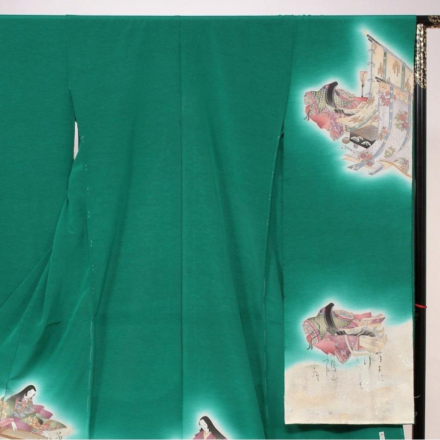 振袖　未仕立て品　特別誂え【樽本伊勢蔵】作　【琴弾く姫グリーン地】　お仕立て代込み |  | 03