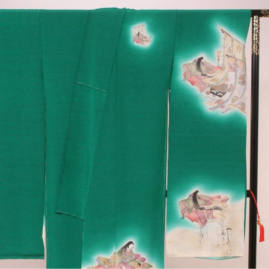 振袖　未仕立て品　特別誂え【樽本伊勢蔵】作　【琴弾く姫グリーン地】　お仕立て代込み |  | 04