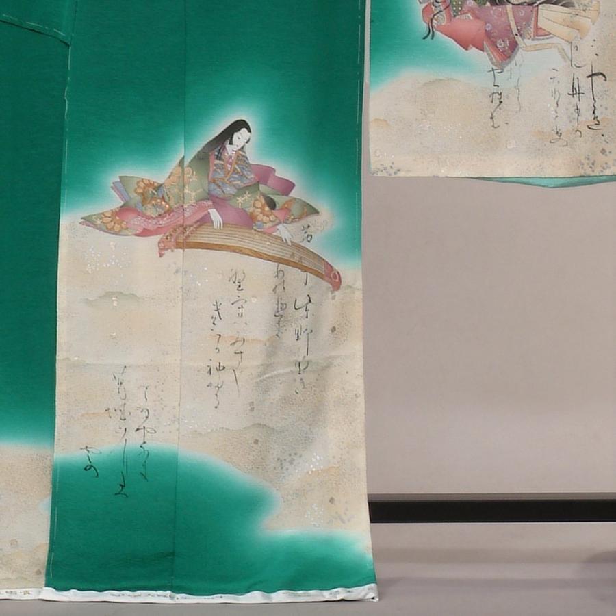 振袖　未仕立て品　特別誂え【樽本伊勢蔵】作　【琴弾く姫グリーン地】　お仕立て代込み |  | 05