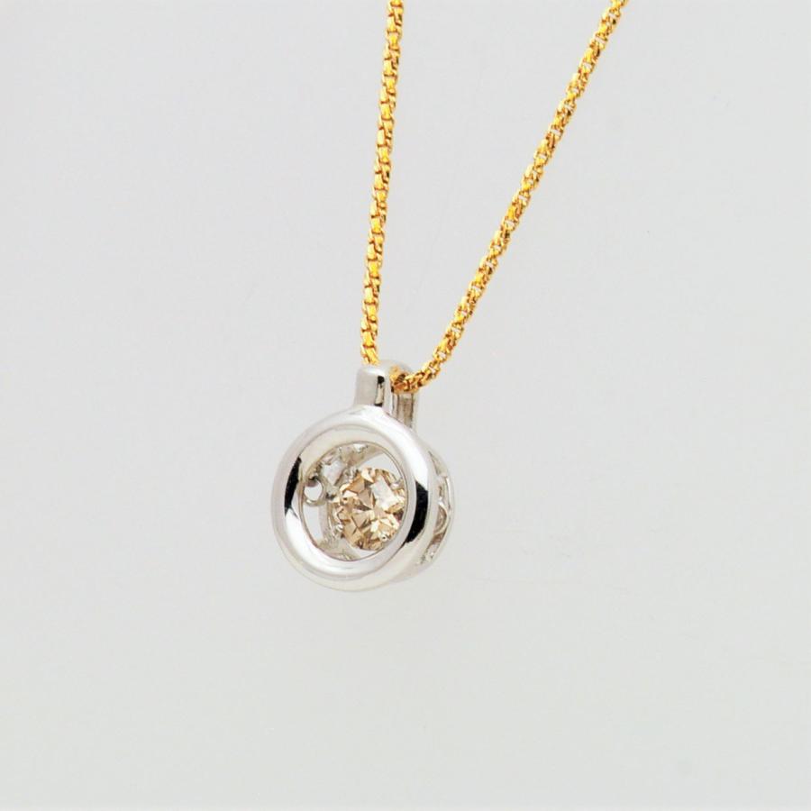 ダンシングストーン  ペンダント 【クロスフォーダイヤモンド】0.214カラット　正規品　 K18ネックレス　天然ダイヤモンド |  | 01