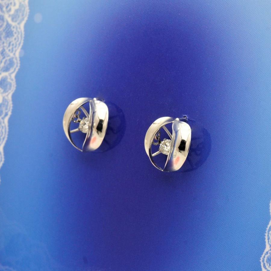ダンシングストーン　ピアス【クロスフォー】正規品　 揺れるピアス　k18wg(18金ホワイトゴールド)　ダイヤ0.08ct |  | 04