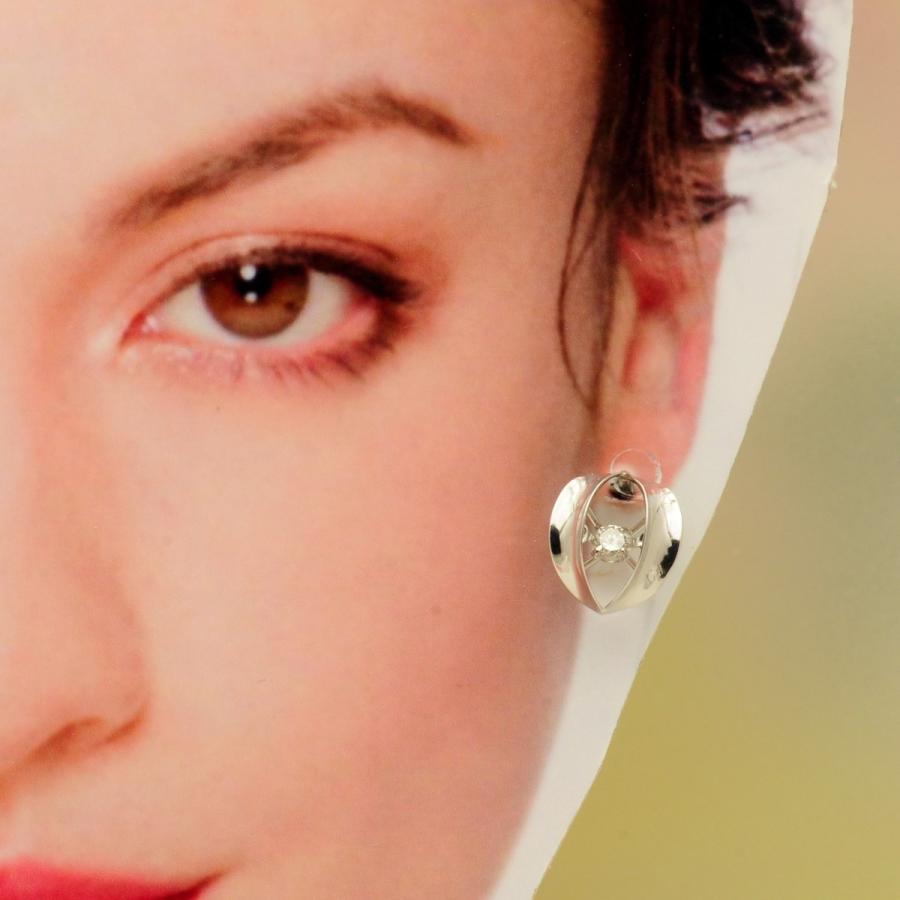 ダンシングストーン　ピアス【クロスフォー】正規品　 揺れるピアス　k18wg(18金ホワイトゴールド)　ダイヤ0.08ct |  | 06