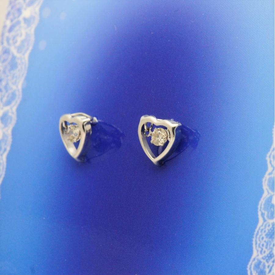 ダンシングストーン　ピアス【クロスフォー】正規品　 揺れるピアス　K18WG(18金ホワイトゴールド)　ダイヤ0.10カラット |  | 04