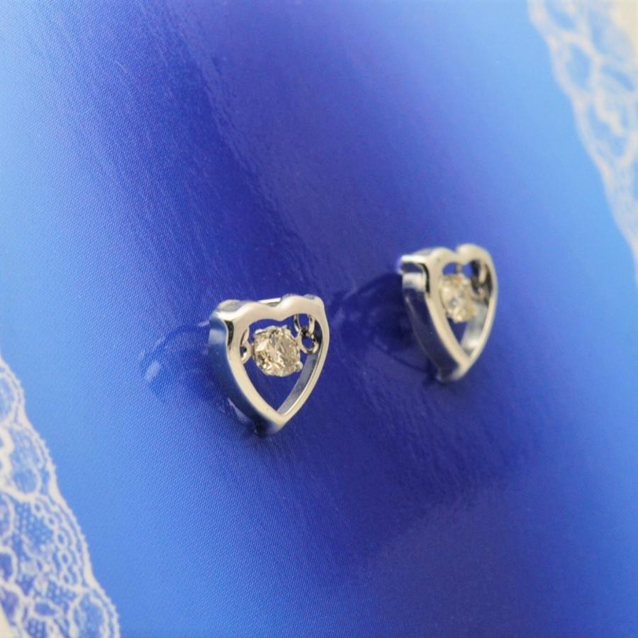 ダンシングストーン　ピアス【クロスフォー】正規品　 揺れるピアス　K18WG(18金ホワイトゴールド)　ダイヤ0.10カラット |  | 05