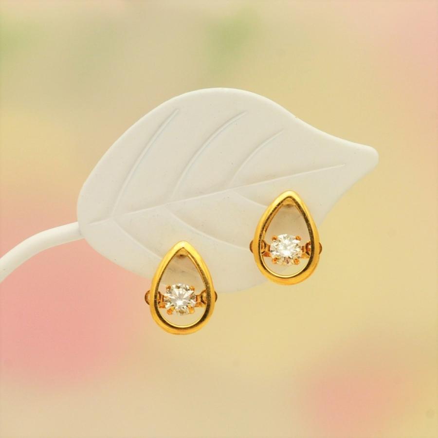 ダンシングストーン　ピアス【クロスフォー】正規品　 揺れるピアス　K18(18金イエローゴールド)　ダイヤ0.10カラット |  | 01