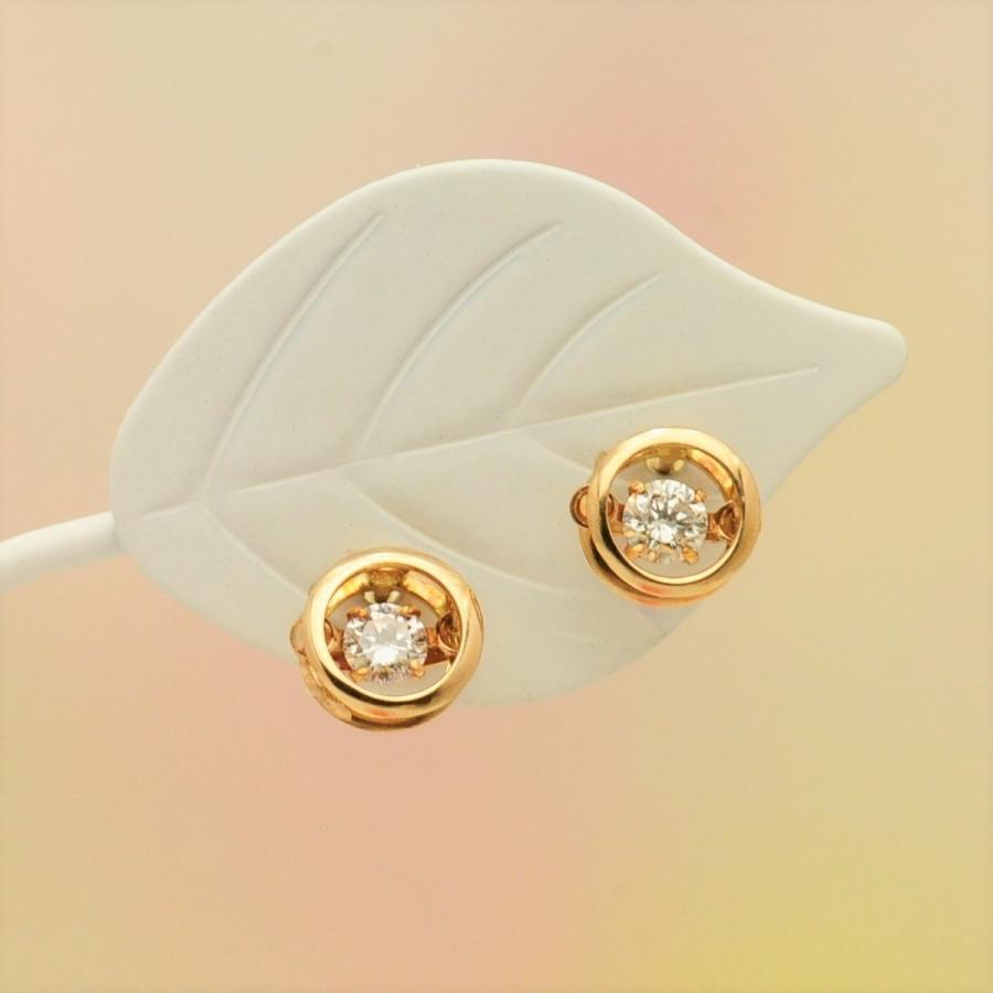 ダンシングストーン　ピアス【クロスフォー】正規品　 　揺れるピアス　k18ピンクゴールド　ダイヤ0.10ct |  | 01