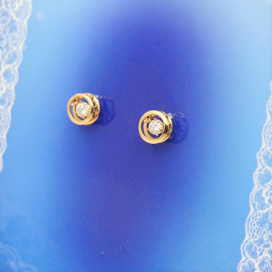 ダンシングストーン　ピアス【クロスフォー】正規品　 　揺れるピアス　k18ピンクゴールド　ダイヤ0.10ct |  | 04