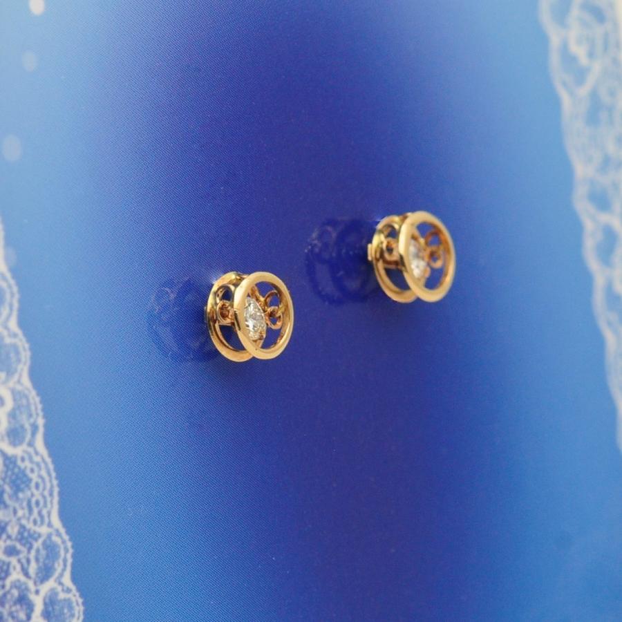 ダンシングストーン　ピアス【クロスフォー】正規品　 　揺れるピアス　k18ピンクゴールド　ダイヤ0.10ct |  | 05