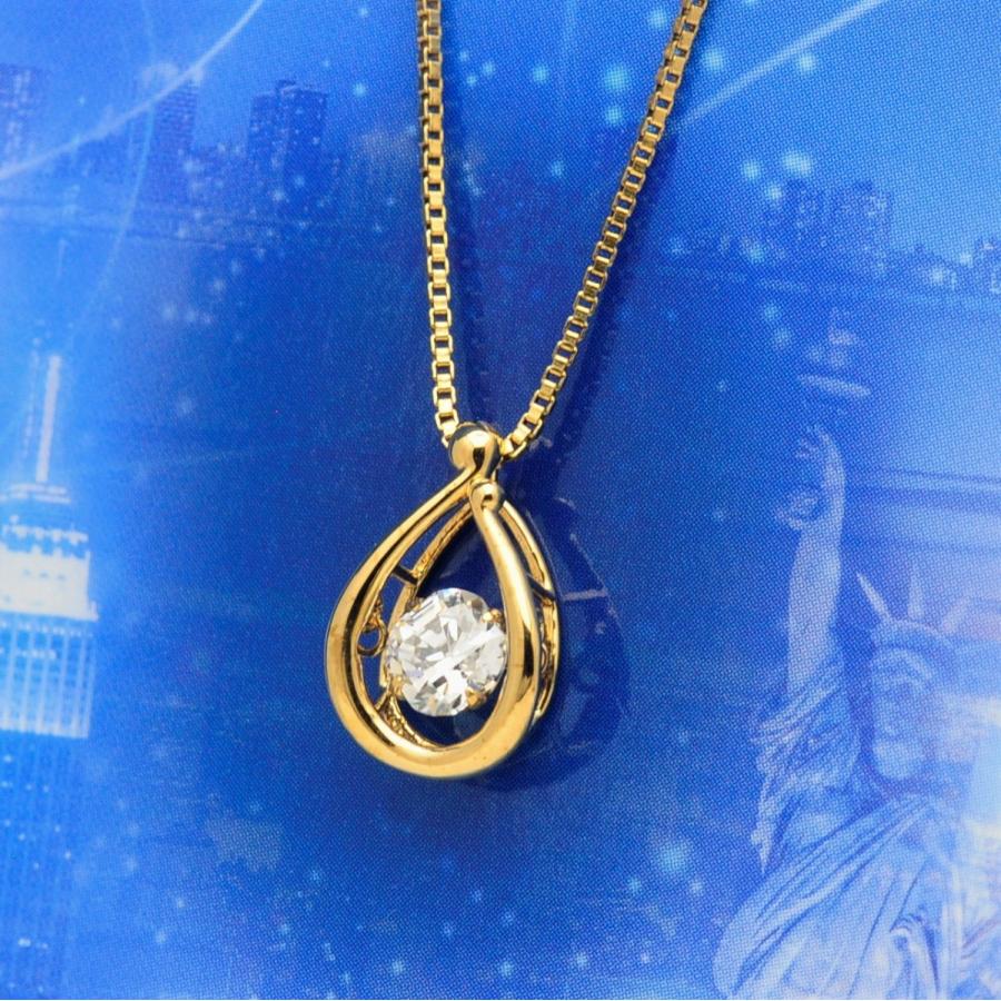 NYP-602k FairyDrop 【クロスフォーニューヨーク】正規品 フェアリードロップ　ダンシングストーン 　ゴールドカラー　揺れるペンダント　シルバーネックレス |  | 01