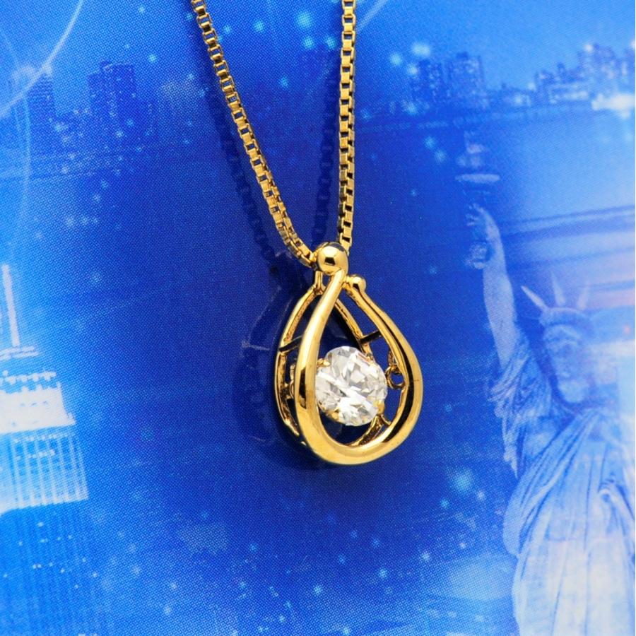 NYP-602k FairyDrop 【クロスフォーニューヨーク】正規品 フェアリードロップ　ダンシングストーン 　ゴールドカラー　揺れるペンダント　シルバーネックレス |  | 02
