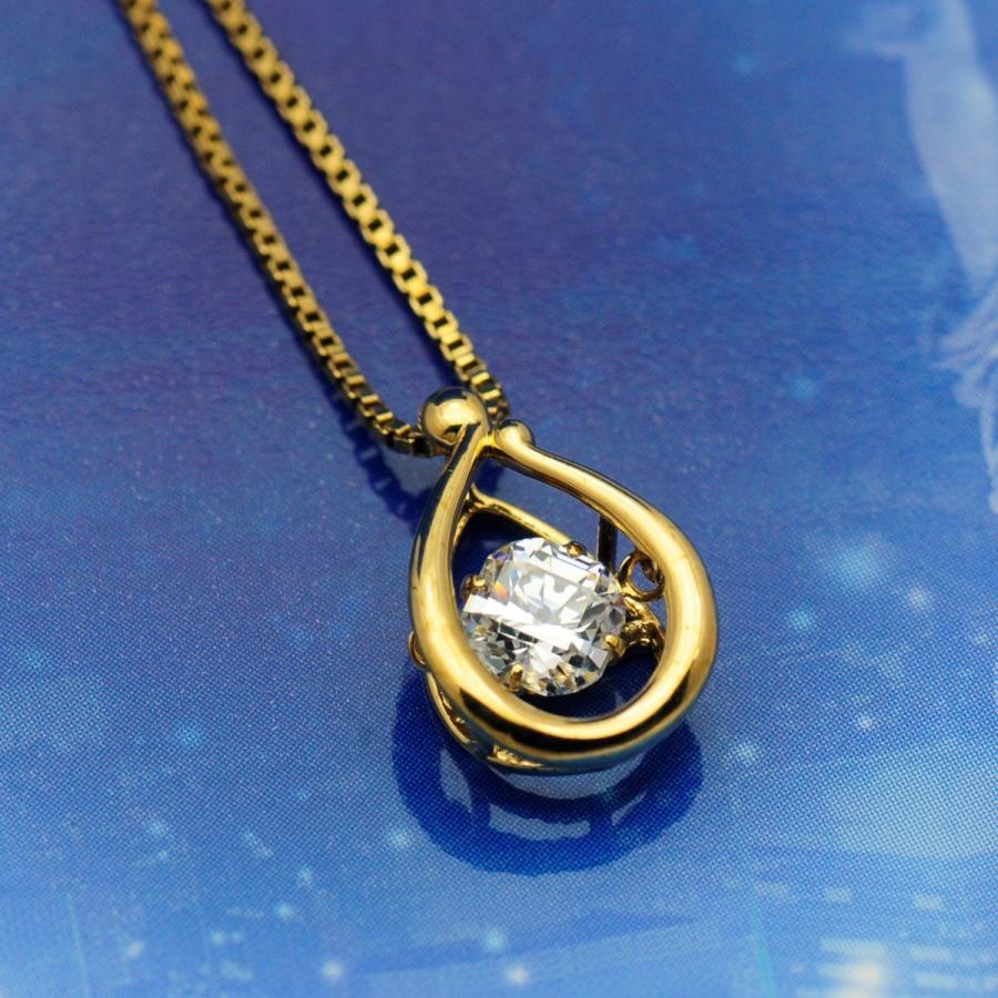 NYP-602k FairyDrop 【クロスフォーニューヨーク】正規品 フェアリードロップ　ダンシングストーン 　ゴールドカラー　揺れるペンダント　シルバーネックレス |  | 09