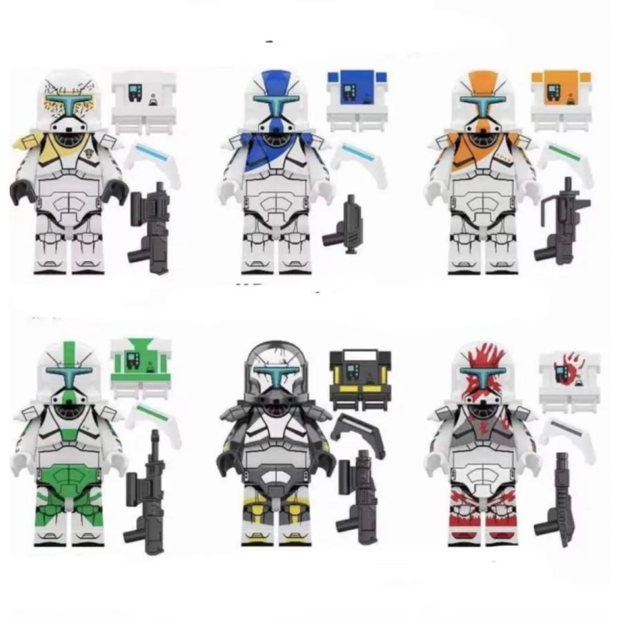 スターウォーズ トルーパー アーマード仕様 ミニフィグ 6体セット B