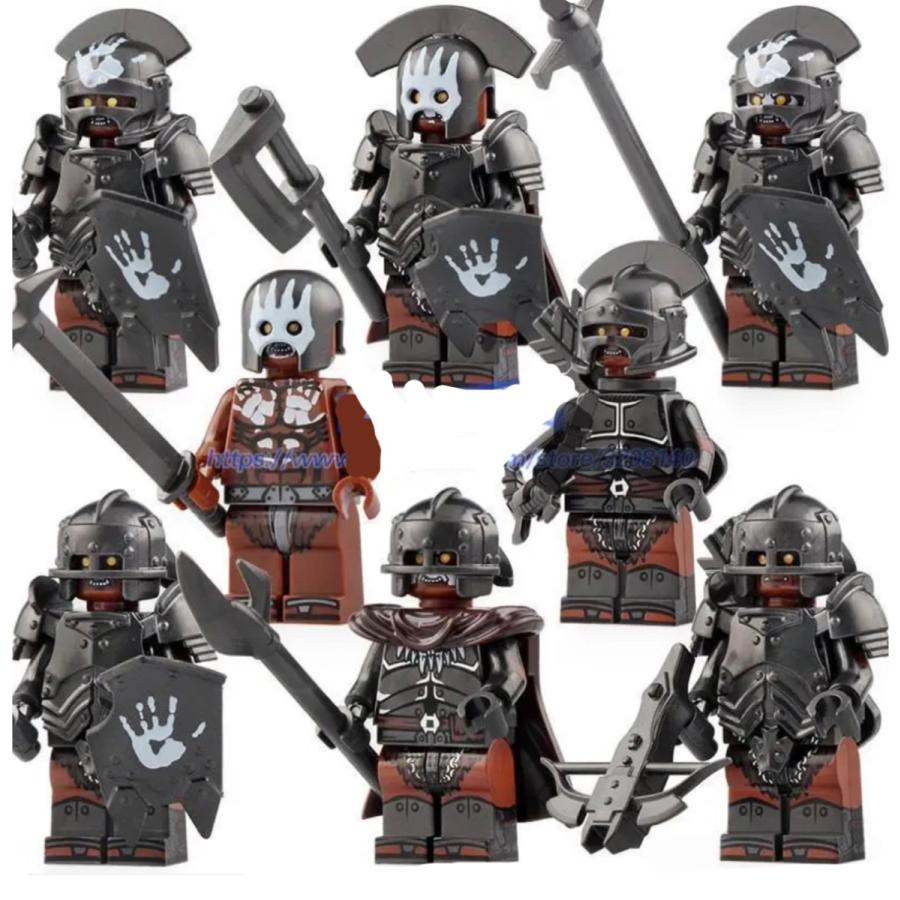 ロードオブザリング ウルクハイ ミニフィグ 8体セット 武器付属 レゴ