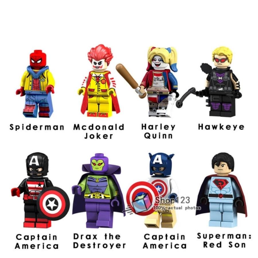 スーパーヒーローズ キャプテンアメリカ 2体、 スパイダーマン 他