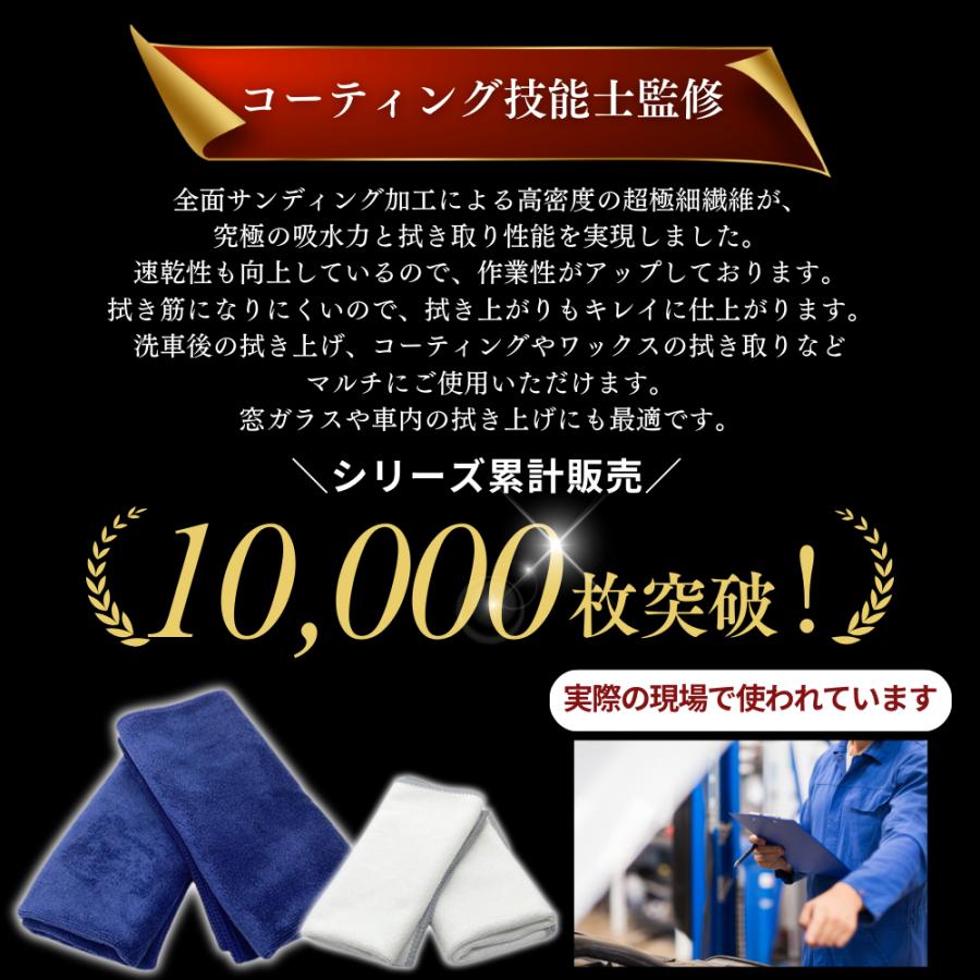 マイクロファイバークロス 洗車タオル 超吸水 プロ仕様 高級 フチ有 40