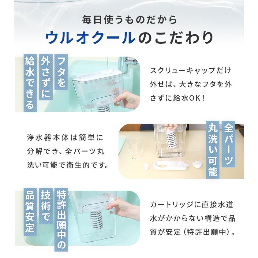 ULeAU（ウルオ） 爆買 浄水ポット イーテック ウルオクール Etec ULeAU