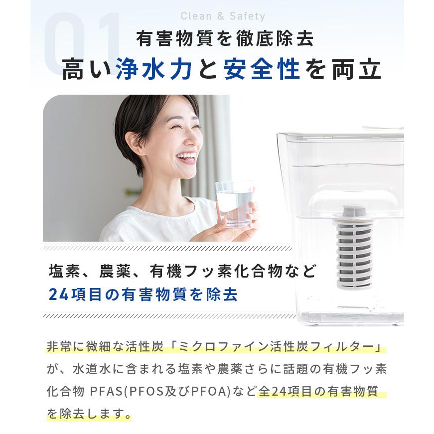 ULeAU（ウルオ） 爆買 浄水ポット イーテック ウルオクール Etec ULeAU