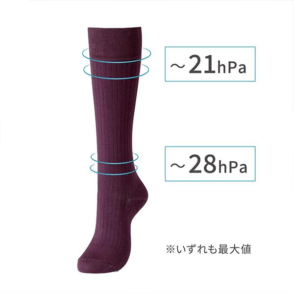 MAEE（マエエ） コンプレッションソックス コットンリブタイプ 着圧