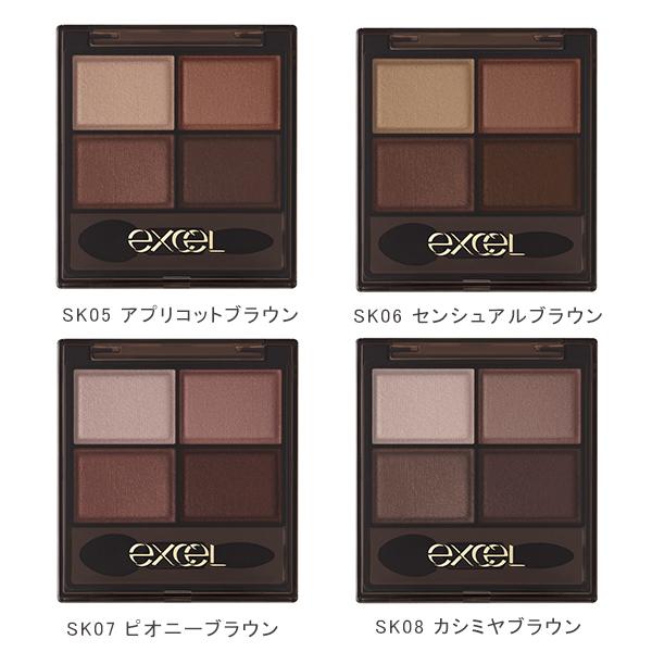 excel（エクセル） スキニーリッチシャドウ N 4色パレット ツヤ感
