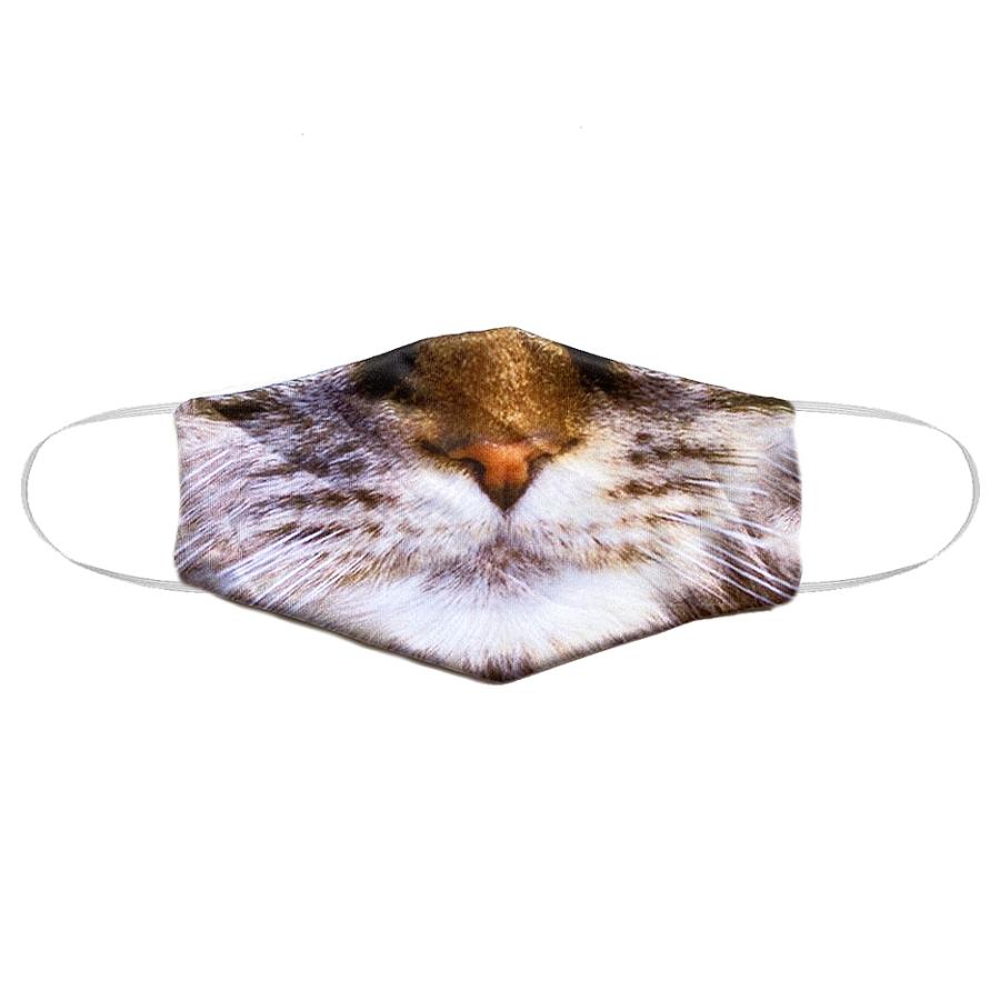 クーポンで10%OFF! 猫柄 リアル動物 猫3Dプリント マスク 不敷布