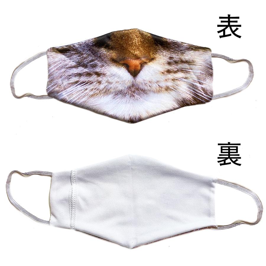 猫柄 リアル動物 猫3Dプリント マスク 不敷布フィルター2個付 やわらか