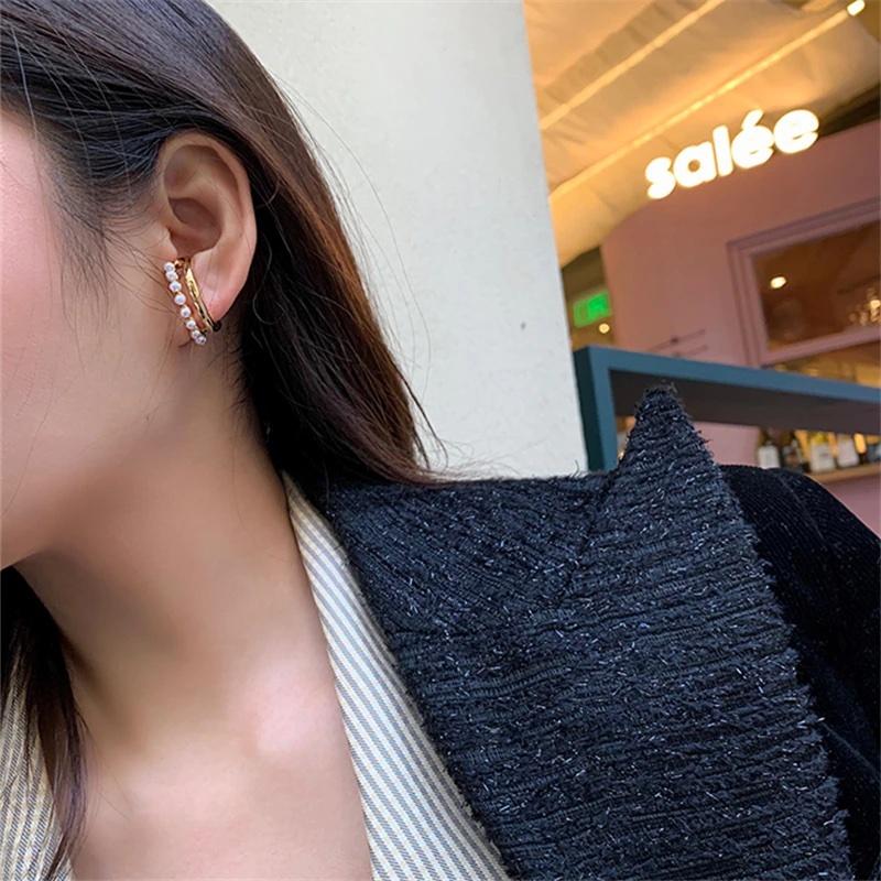 イヤカフ風 パールピアス ヴィンテージテイスト 二重アーク 真珠 パール 女性 パーティー |  | 04