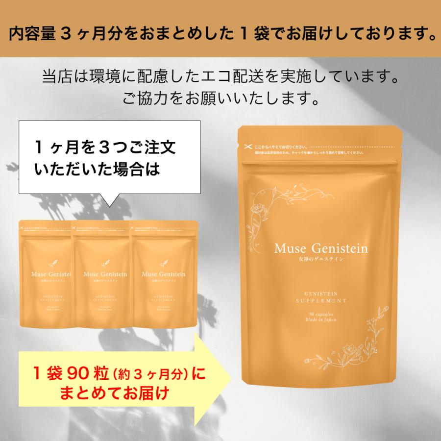 公式】キレイデラボ ミューズゲニステイン 3か月分 （90粒×1袋）更年期 