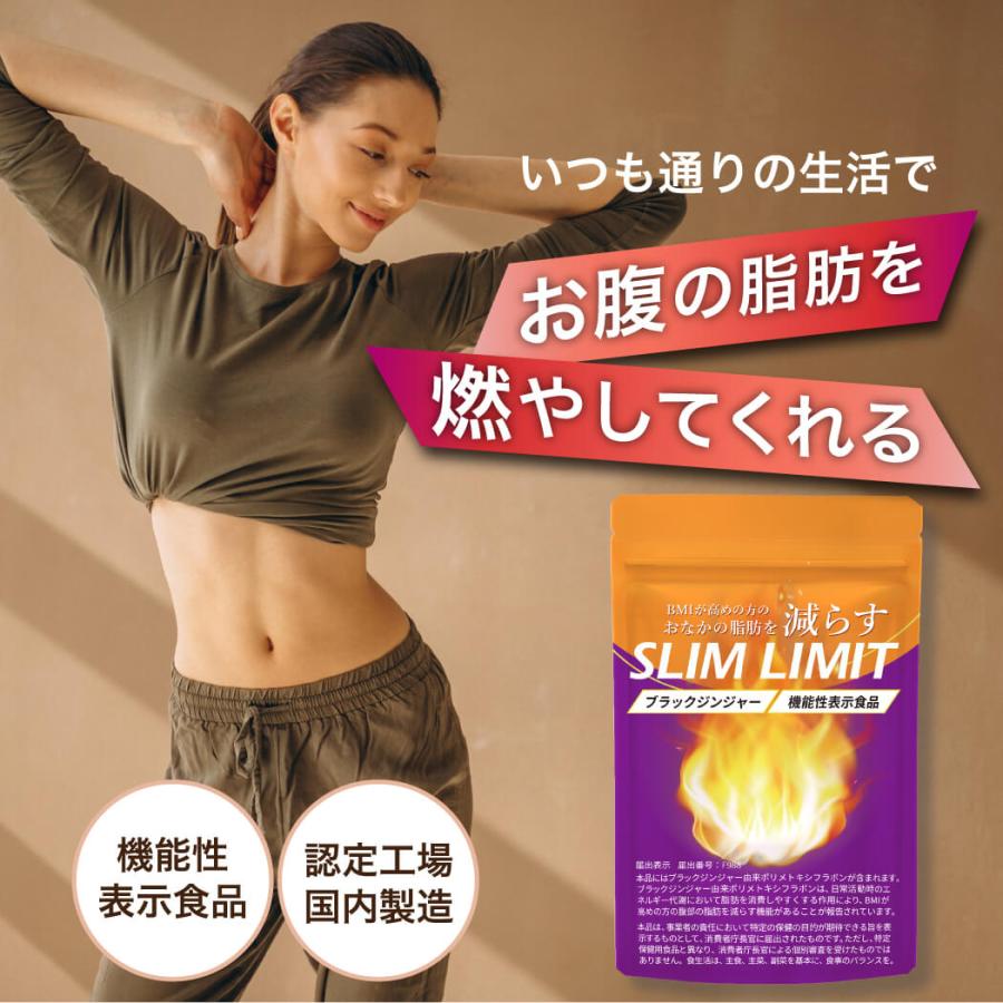 【公式】スリムリミット 1袋【機能性表示食品】ダイエットサプリ  ダイエット  サプリメント お腹の脂肪 内臓脂肪 キレイデラボ｜kireidelab｜02