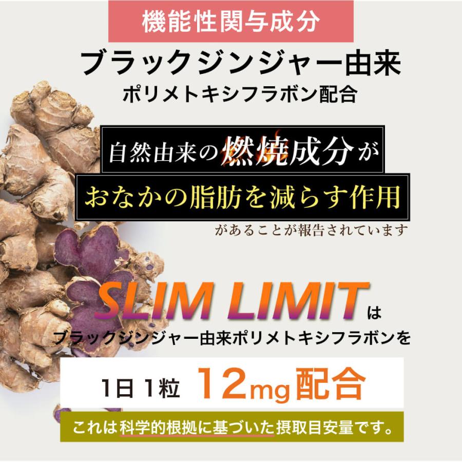 【公式】スリムリミット6袋セット　お得なセット 【機能性表示食品】 ダイエットサプリ　ダイエット 脂肪燃焼 内臓脂肪 美容 キレイデラボ　送料無料｜kireidelab｜09