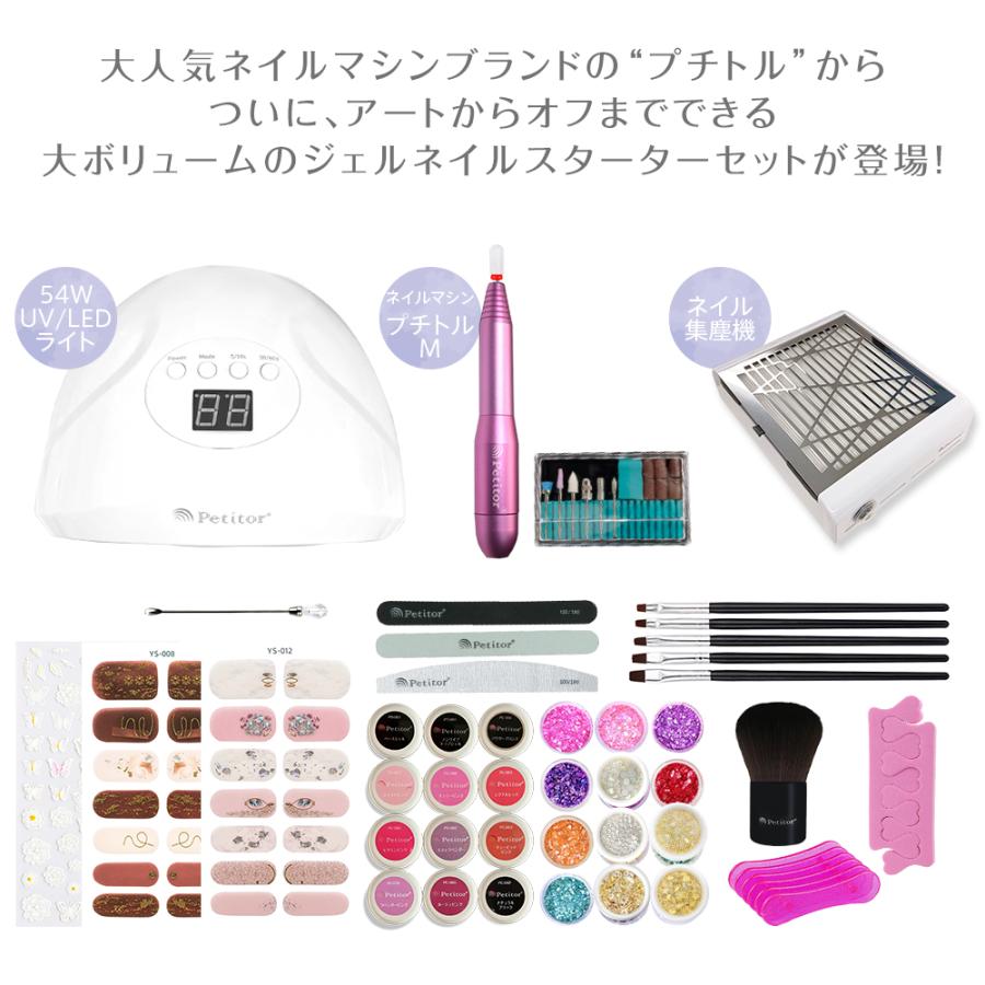 Petitor ジェルネイルキット ネイルセット 合計151点 初心者 セルフ