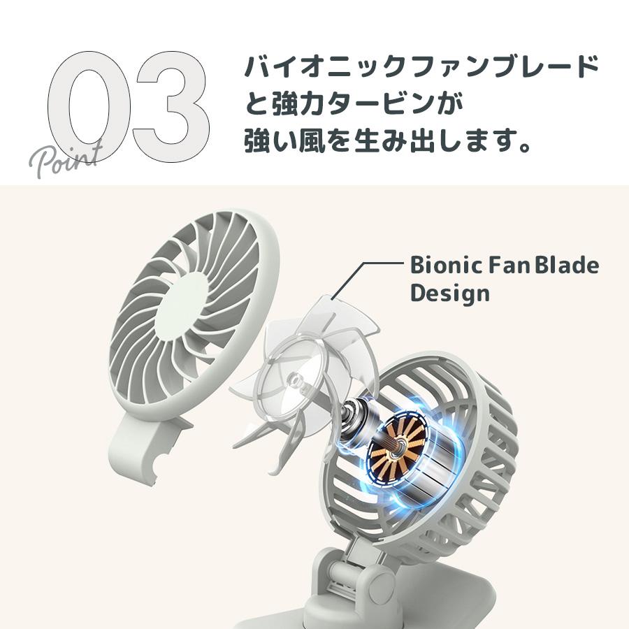 ハンディファン 日傘 クリップファン ベビーカー 扇風機 充電式 熱中症