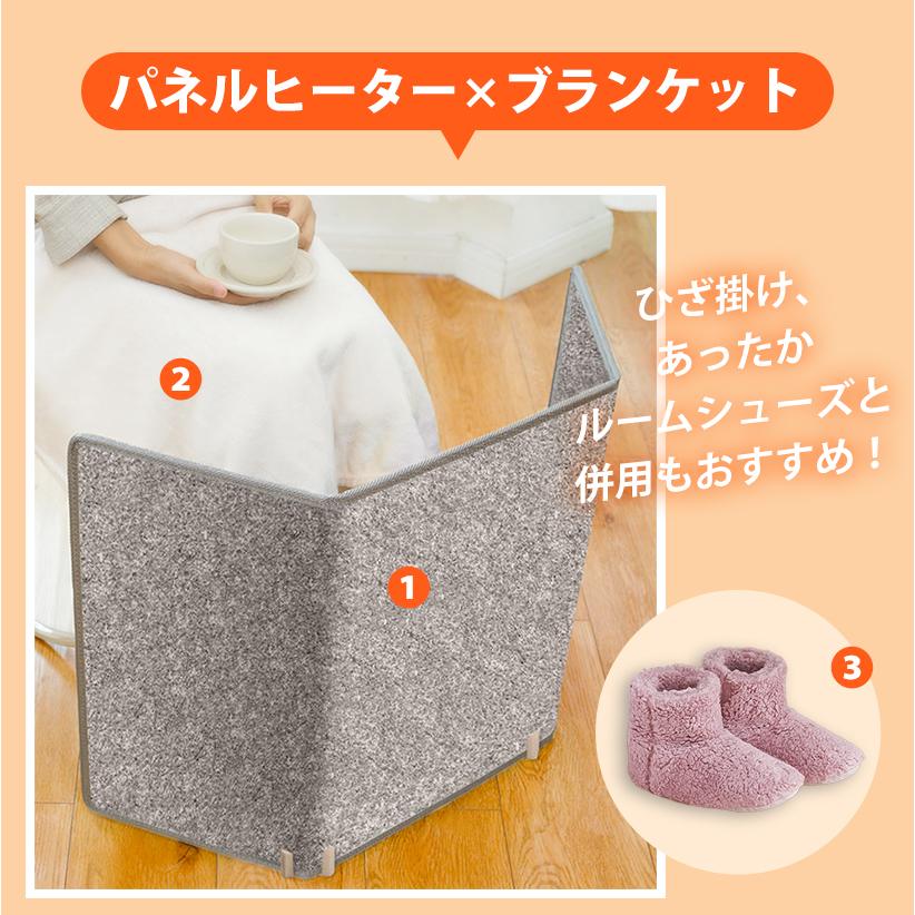 3段階温度調節機能とタイマーが備わった足元用パネルヒーター Amazon | 【2025年新版】Ninonly パネルヒーター デスクヒーター