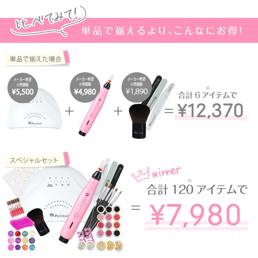 Petitor ジェルネイル スターターキット ネイルセット 初心者 Petitor ジェルネイル スターターキット ネイルセット 初心者