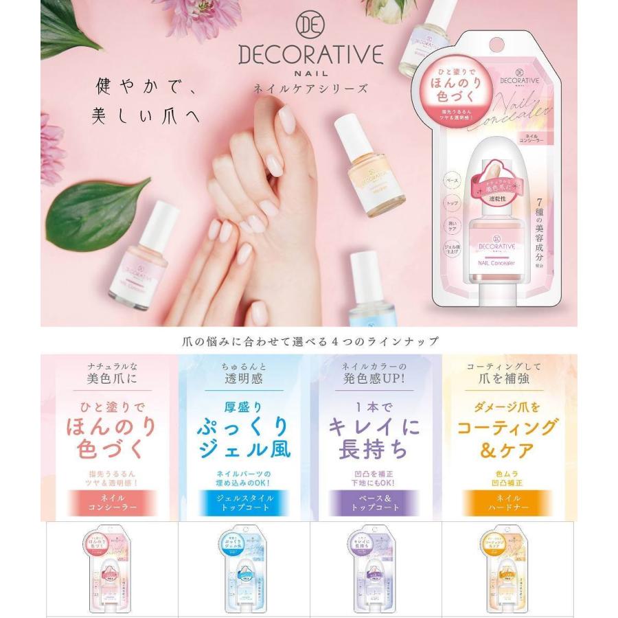 Decorative ネイルケアシリーズ ネイルコンシーラー ジェルスタイルトップコート ベース トップコート ネイルハードナー 爪 自爪 美色爪 T Naildeco きれいになーれ 通販 Yahoo ショッピング