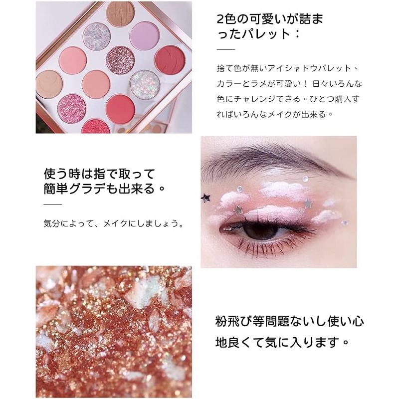 HEXZE ヴァストネビュラ 12カラー アイシャドウパレット P01/P02 (全2