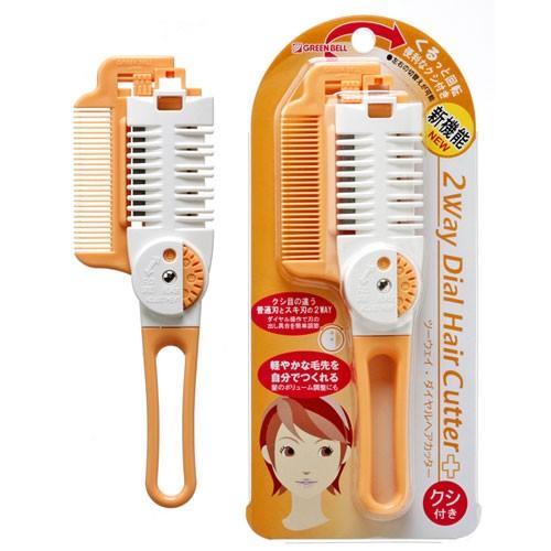 グリーンベル ツーウェイ・ダイヤルヘアカッター (クシ付き) オレンジ