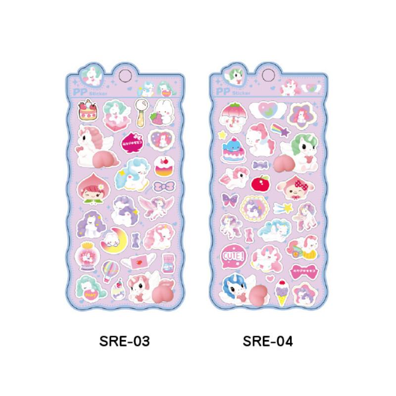 3Dぷくぷくシール 1シート ミカヅキモモコ 定形郵便送料無料 : コスメ