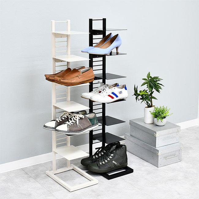 足立製作所 フロート シューズラック シングル 7段(シューズ スリム