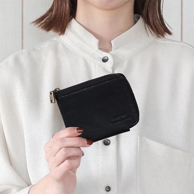 ANON ゴートレザー がま口財布(がま口 小銭入れ 仕切り かわいい 革