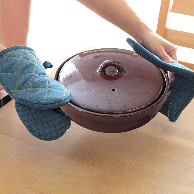 4th-market 安具楽 アグラ9号鍋(4th market 萬古焼 土鍋 9号 3〜4人