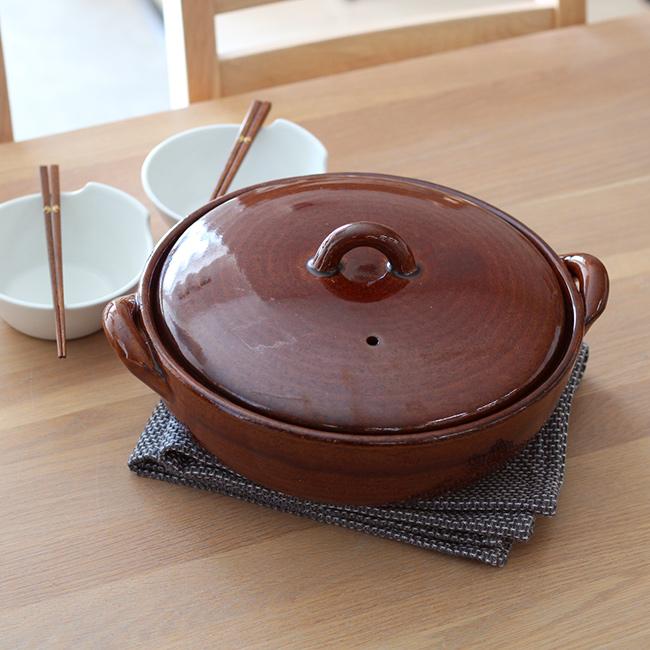4th-market 安具楽 アグラ9号鍋(4th market 萬古焼 土鍋 9号 3〜4人