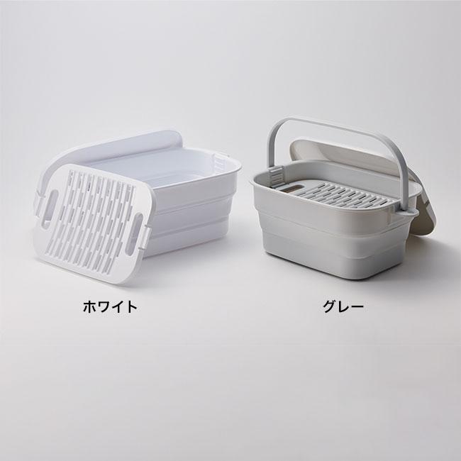 折りたためるつけ置き洗いバケツ 洗濯板付き I-617(つけ置き 容器 つけ