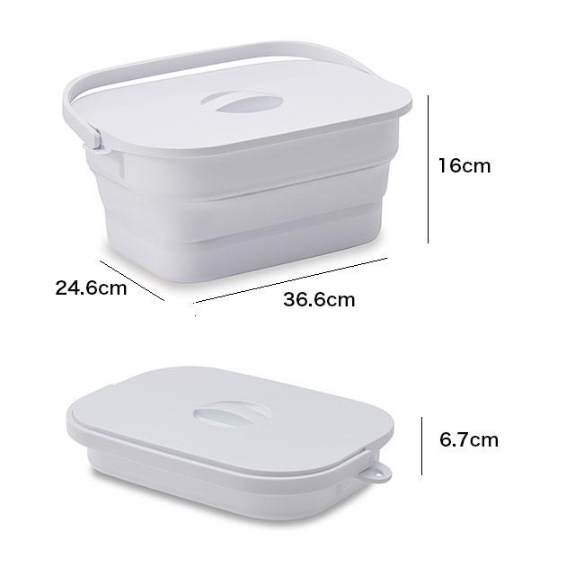 折りたためるつけ置き洗いバケツ 洗濯板付き I-617(つけ置き 容器 つけ