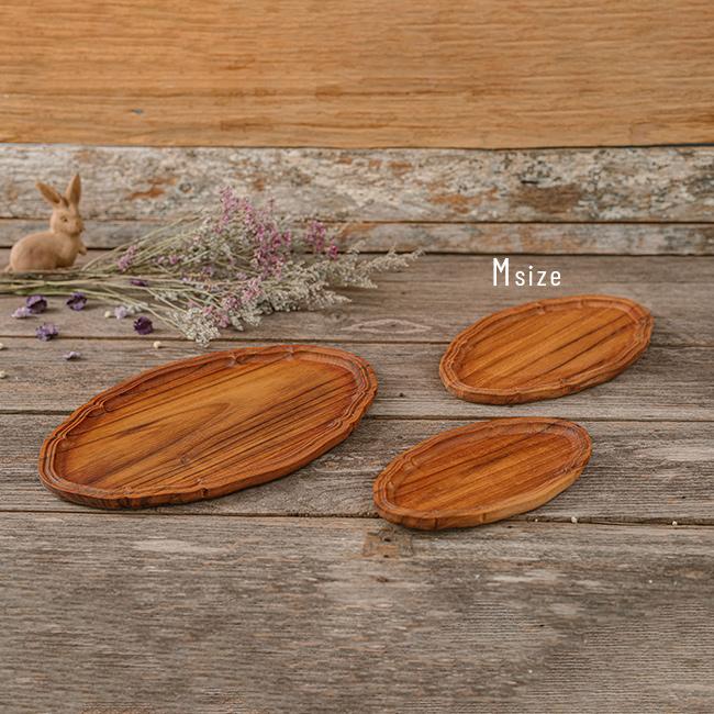 オーバル トレー M(木製 プレート お皿 木製トレー 木の皿 木製トレイ