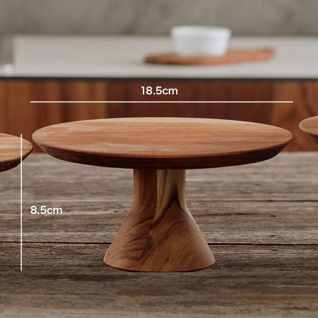 ウッドコンポート Φ185mm BY-185(木製 コンポート 18.5cm 皿 ケーキ台